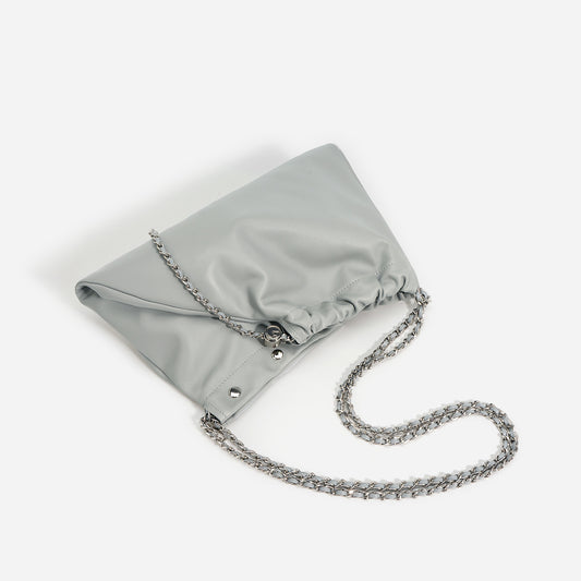 Cowhide Cloud Double Pocket Garbage Simple Crossbody Bags