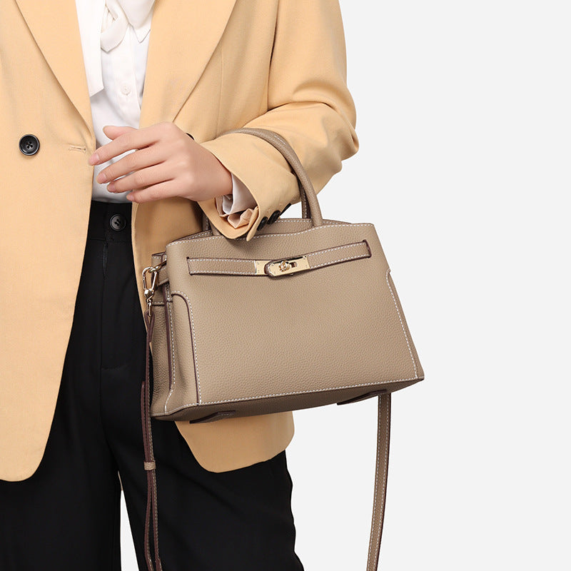 Women's Layer Cowhide High-grade Genuine Leather Kelly Large Crossbody Bags