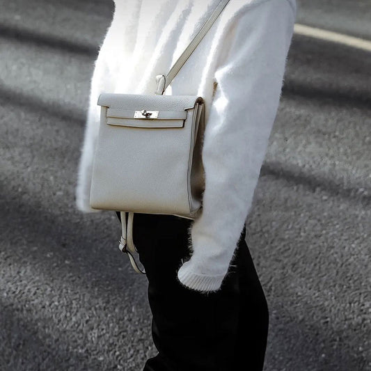 Women's Handmade Leather Kelly Classic Closed Toe Backpacks