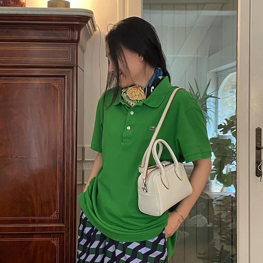Women's Handmade Lychee Pattern Top Layer Leather Shoulder Bags