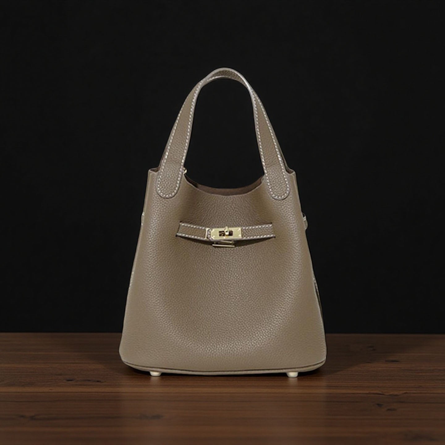 Comfortable Women's Basket Cowhide High-grade Light Shoulder Bags