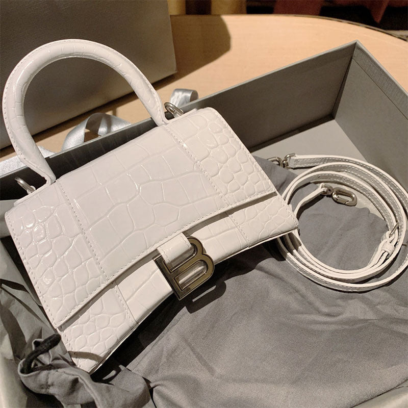 Trendy Women's Genuine Leather Alligator Print Handbags