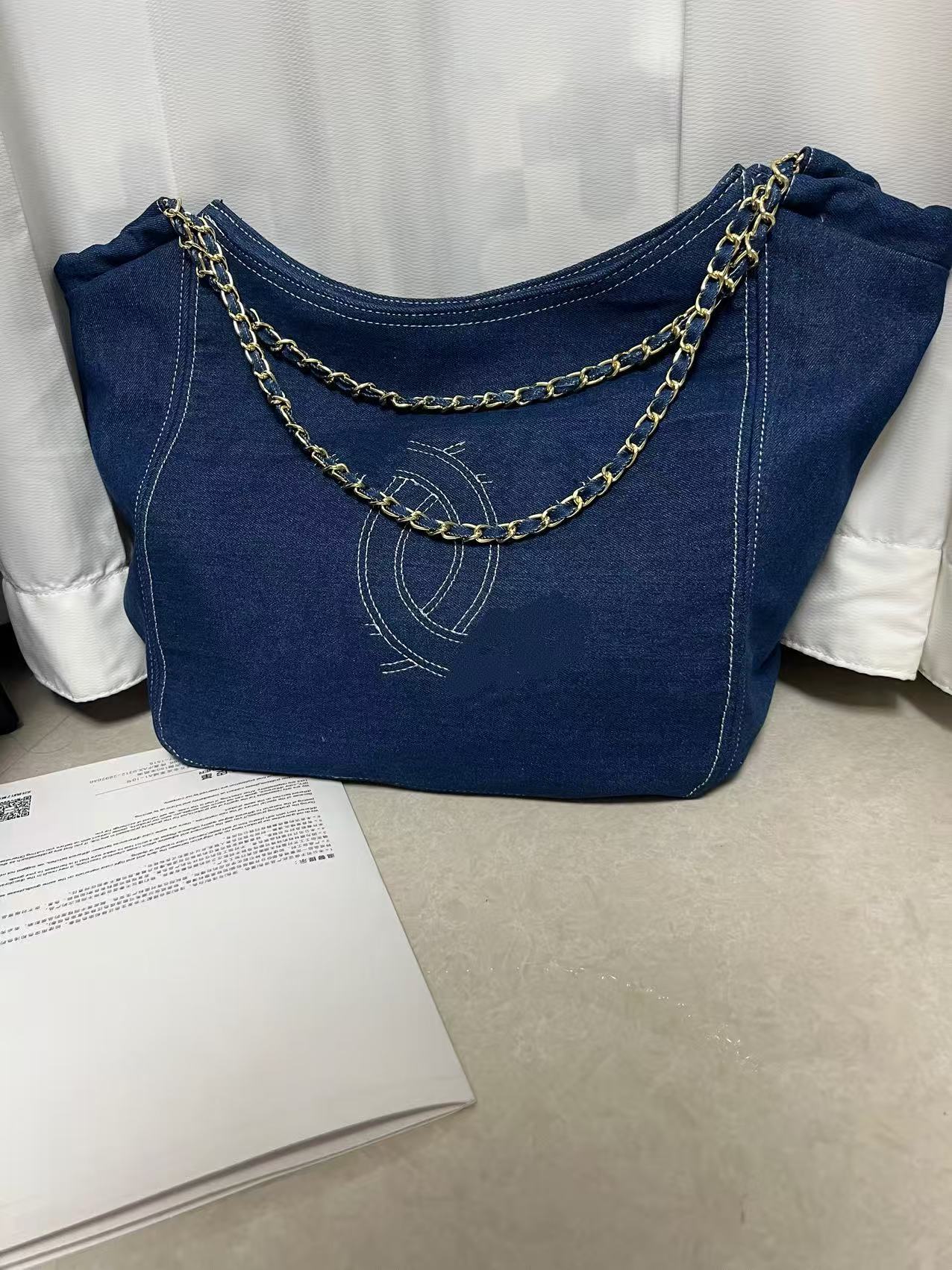 Charming New Denim Chain Commuter Embroidery Bags
