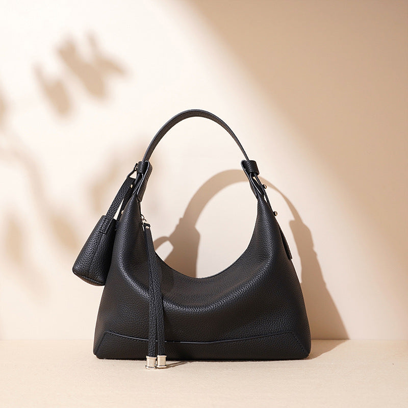 Women's First Layer Cowhide Niche Genuine Shoulder Bags