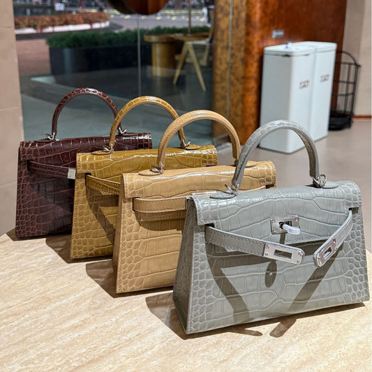 Texture First Layer Crocodile Pattern Versatile Cowhide Second Generation Shoulder Bags