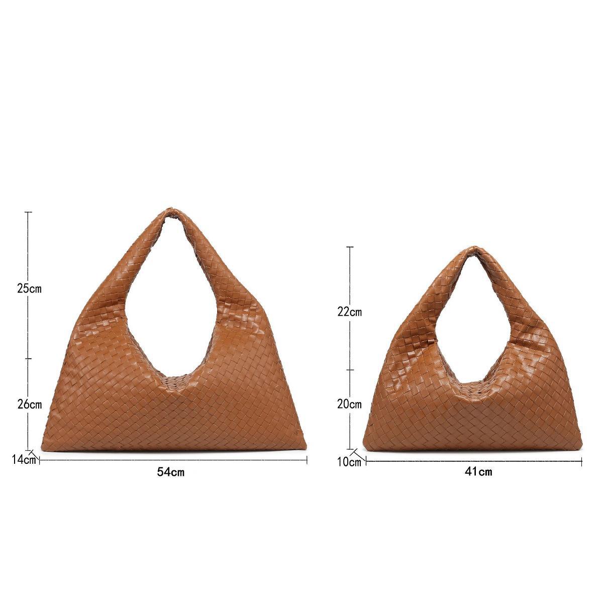 Women's Fashion Woven Large Capacity Portable Underarm Handbags