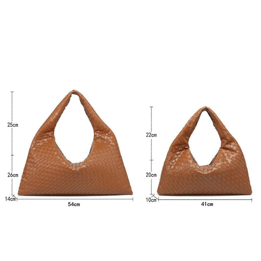 Women's Fashion Woven Large Capacity Portable Underarm Handbags