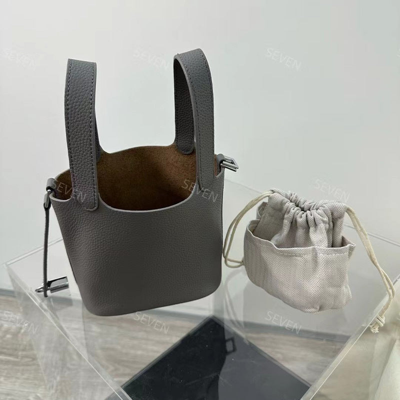 Women's Genuine Leather Vegetable Basket High-grade Design Handbags