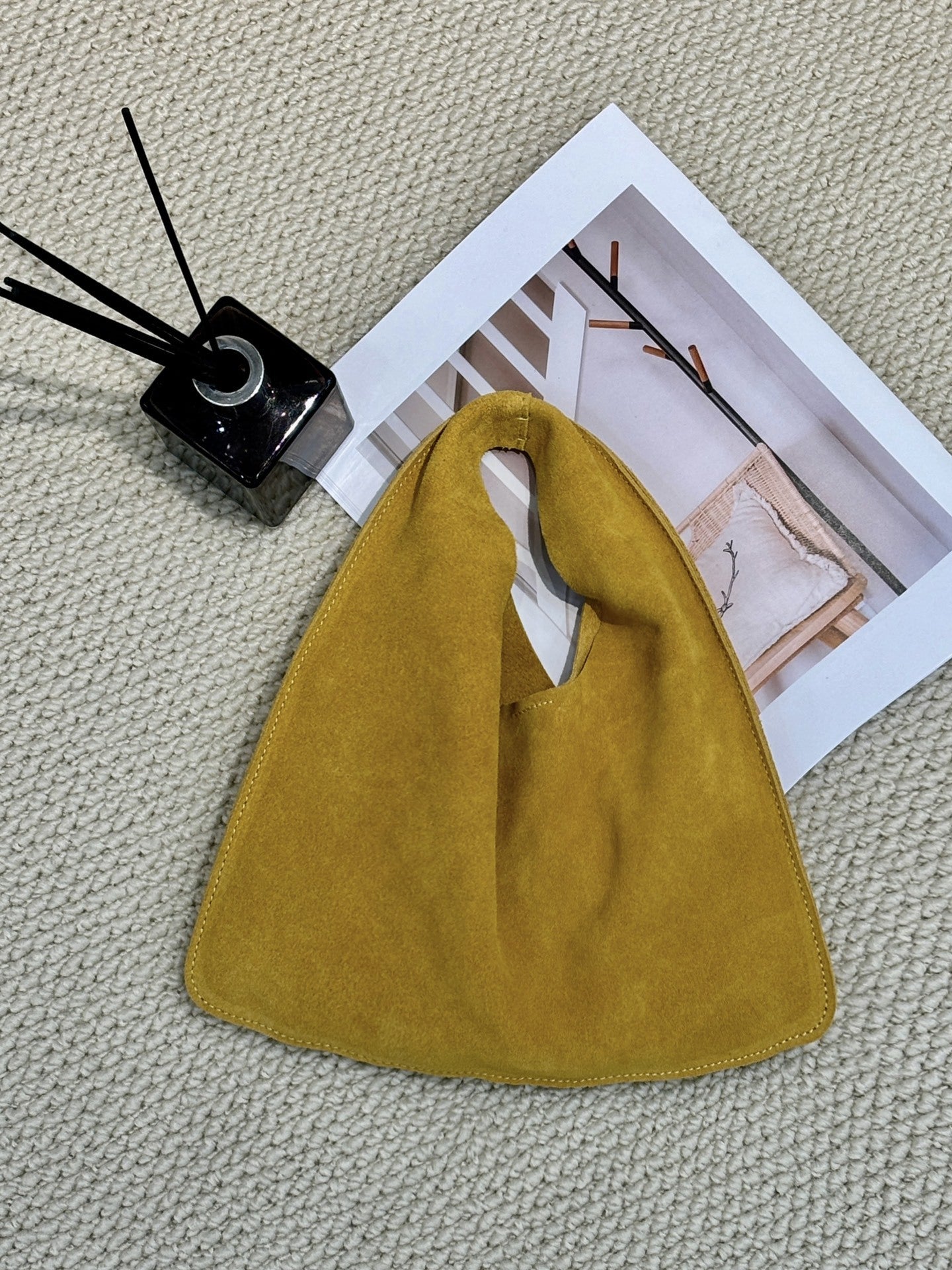 Women's Vegetable Tanning Leather Triangle Genuine Cloud Handbags