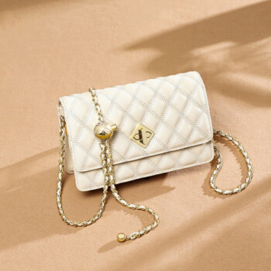 Women's Cowhide Fashion Classic Style Rhombus Chain Bags