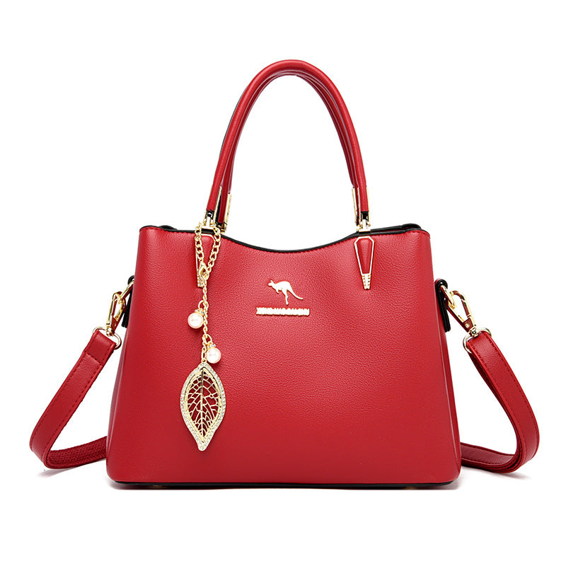 Women's Large Capacity Simple Textured Commuter Shoulder Bags