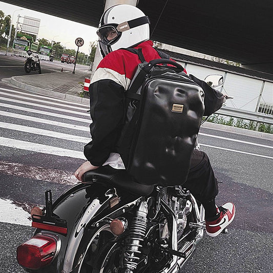 Men's Trendy Waterproof Motorcycle Helmet Short Distance Backpacks
