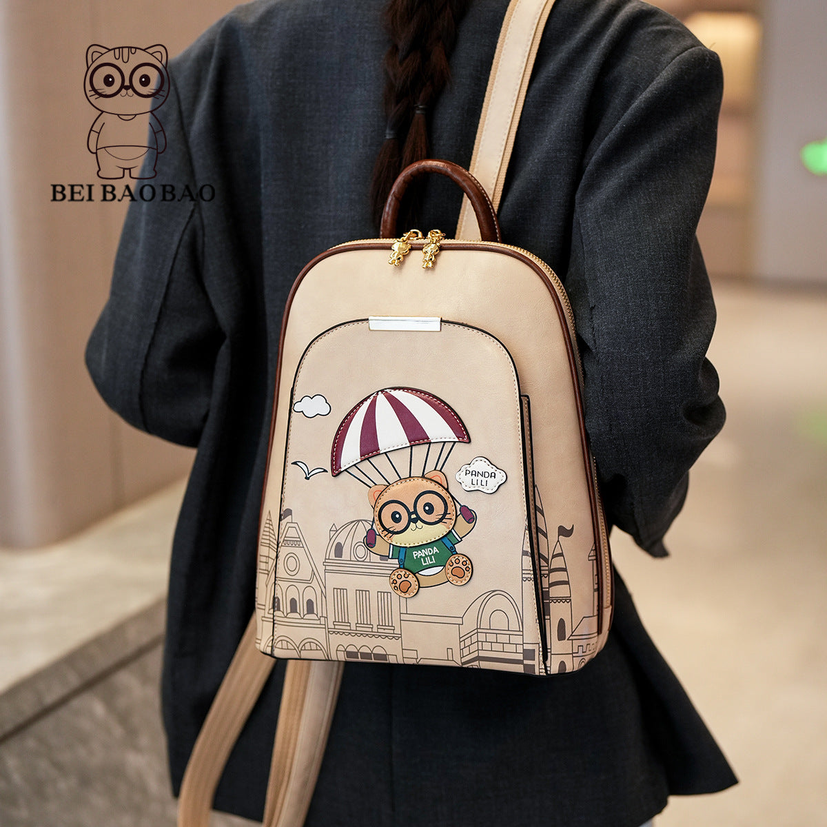Elegant Pretty Women's Versatile Commuter Cartoon Backpacks