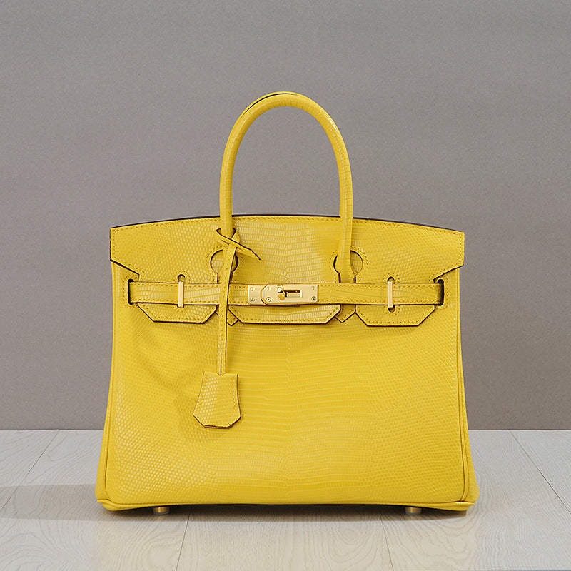 Women's Lizard Pattern Genuine Leather First Layer Crossbody Bags