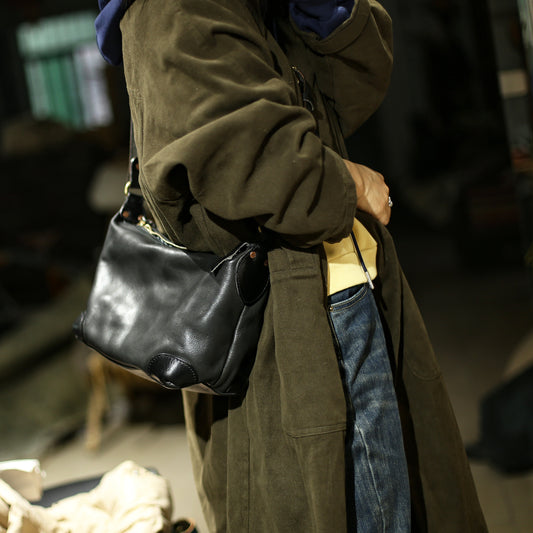 Women's Leather First Layer Korean Style Daily Simple Crossbody Bags