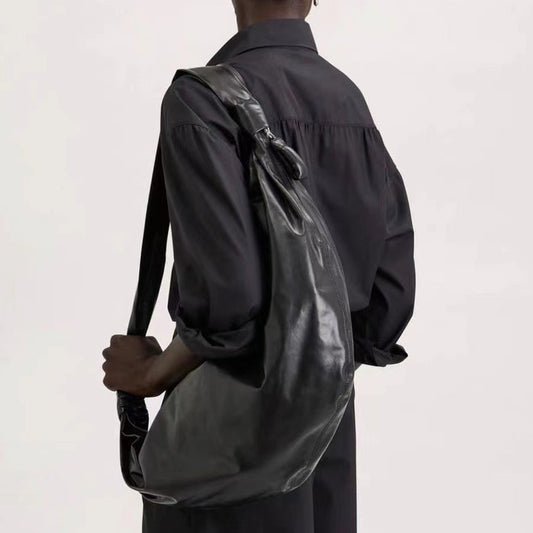 Slouchy Women's Leather Texture Croissant Dumpling Crossbody Bags