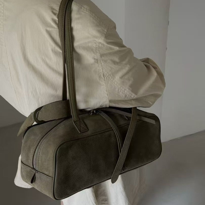 Popular First Layer Cowhide Baguette Underarm Bags