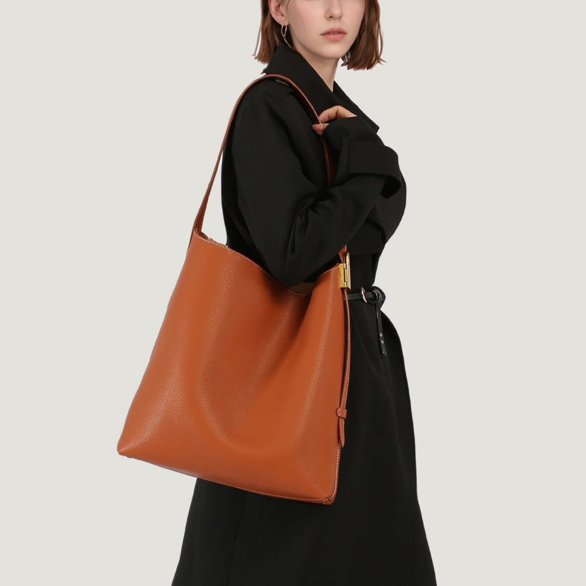 Women's Large Capacity Totes Soft Leather Commuter Crossbody Bags