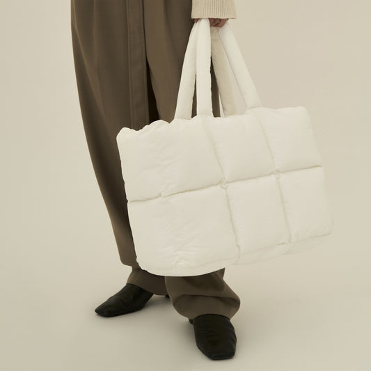 Women's Winter White Cloud Soft Puff Down Coat Handbags