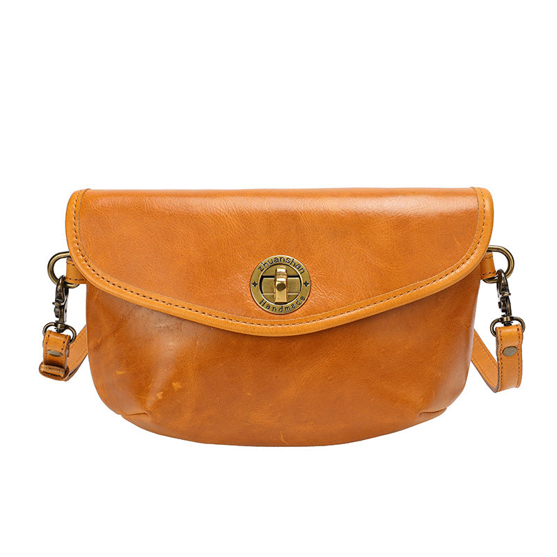 Turning Mountain Vegetable Tanned Real Cowhide Heavy Crossbody Bags