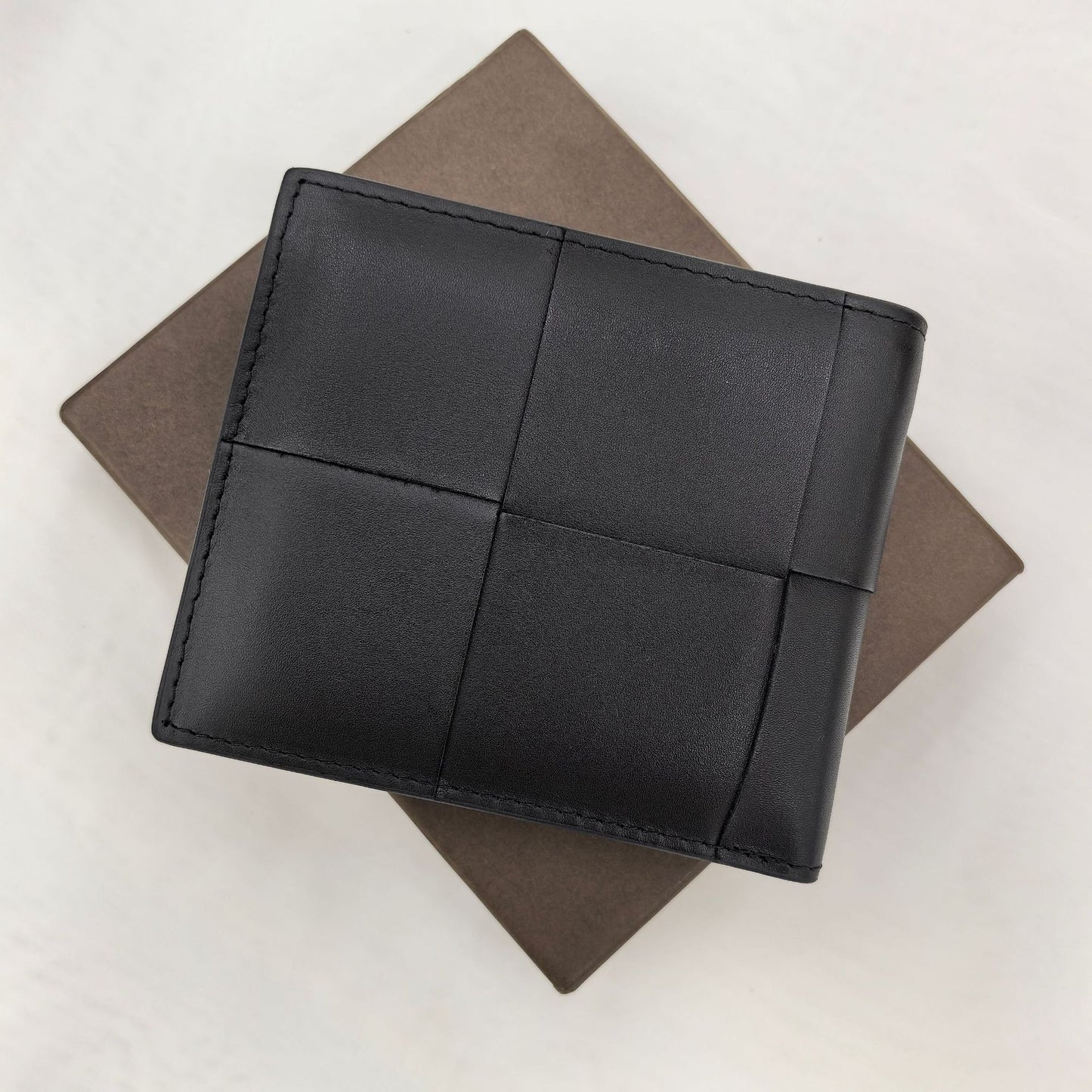 Men's Leather Large Woven Short Long Zipper Card Holder