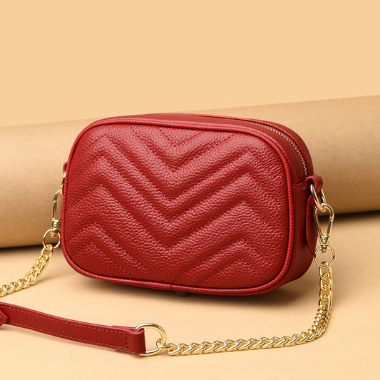 Slouchy Women's Soft Fashion Layer Cowhide Shoulder Bags