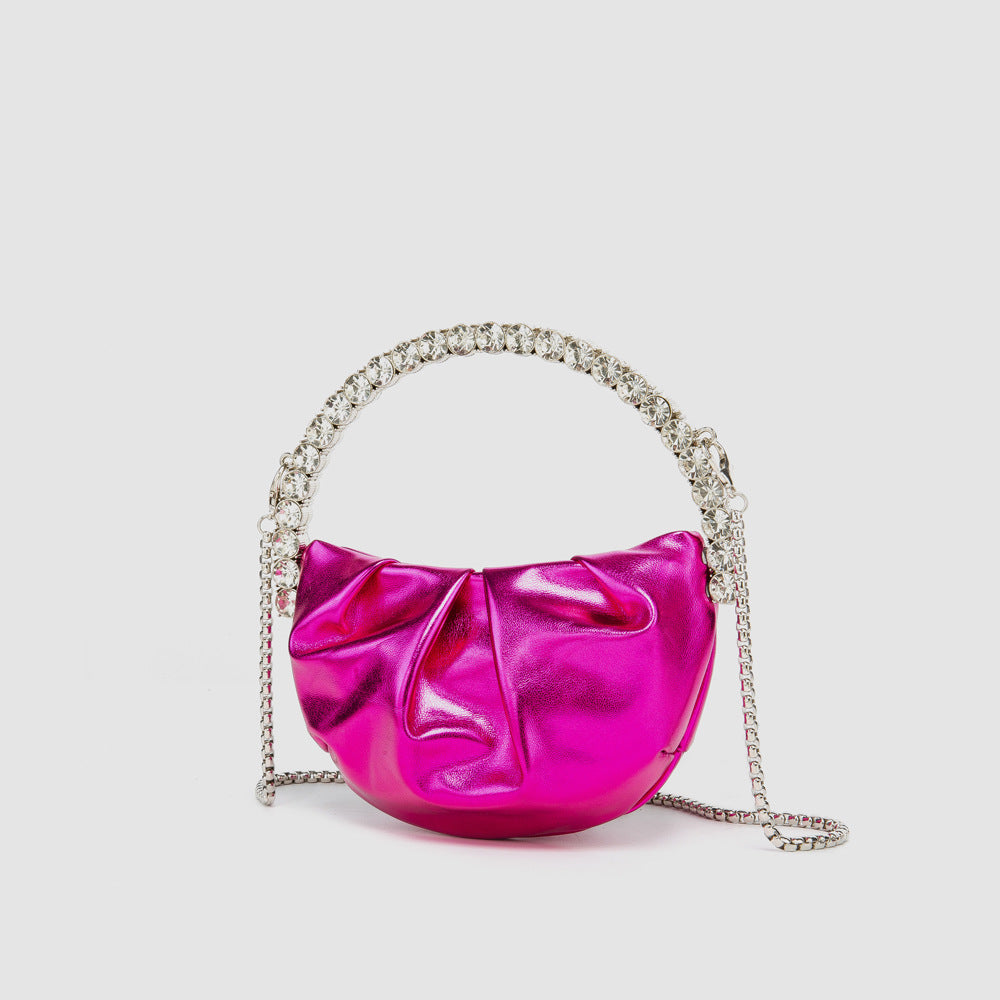 Round Diamond Mini Chain Dinner Party Shoulder Bags