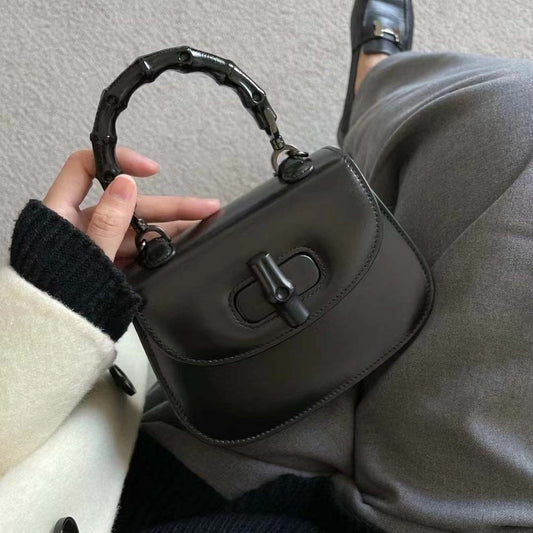 Women's Bamboo Joint Saddle Fashion Retro Leather Crossbody Bags