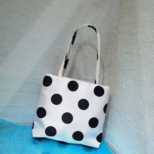 Women's Korean Satin Polka Dot Niche Underarm Bags
