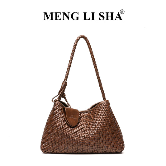 Retro High-grade Hand-woven Underarm Son Mother Fashionable Shoulder Bags