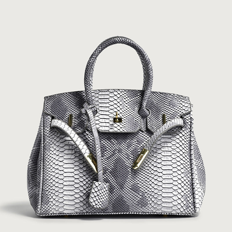 Women's Crocodile Pattern Platinum Large Capacity High-grade Handbags