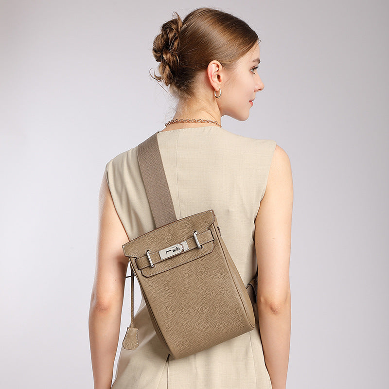 Classy Cowhide Kelly Unisex Fashion Genuine Crossbody Bags