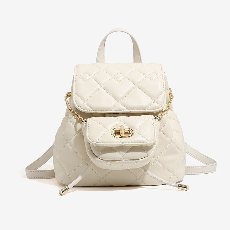 Classic Style Rhombus Design Retro Simple Female Summer Backpacks