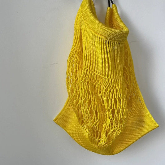 Size Medium Mesh Pocket Concave Shape Design Crossbody Bags