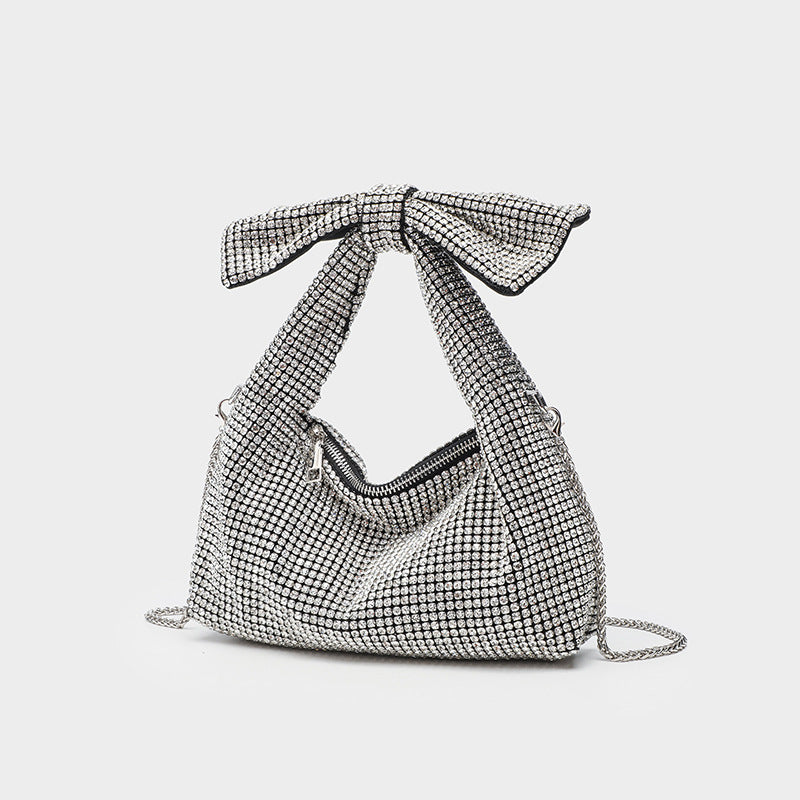 Glamorous Women's Diamond Fashion Bowknot Rhinestone Bags