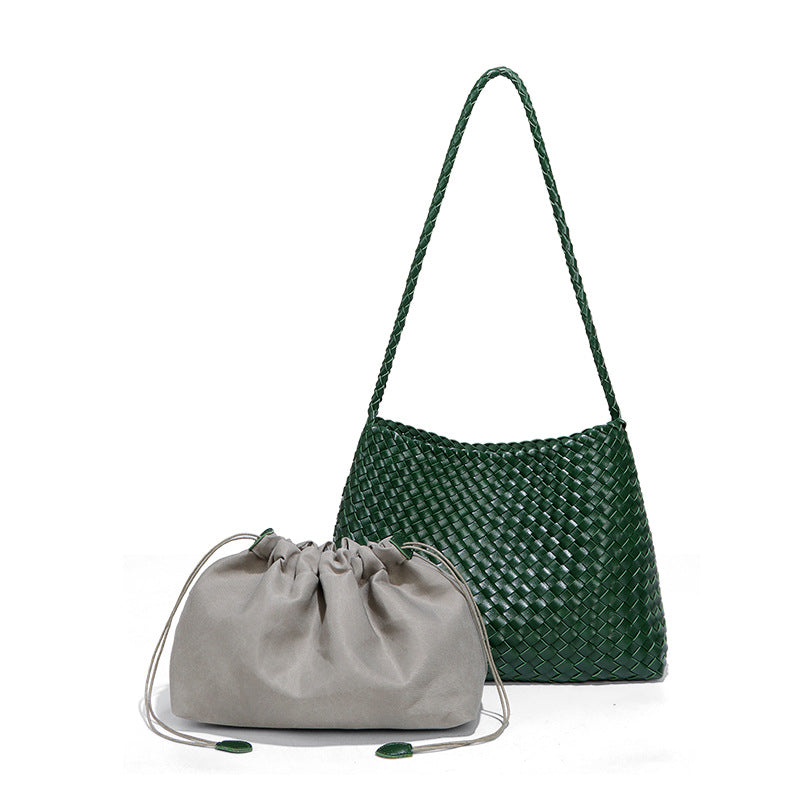 Women's High-grade Woven Large Capacity Composite Shoulder Bags