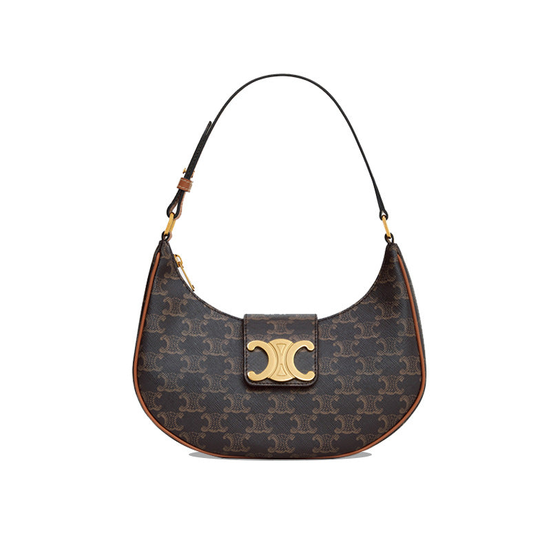 Women's Arc Underarm Retro Presbyopic Selenodont Metal Armpit Bags