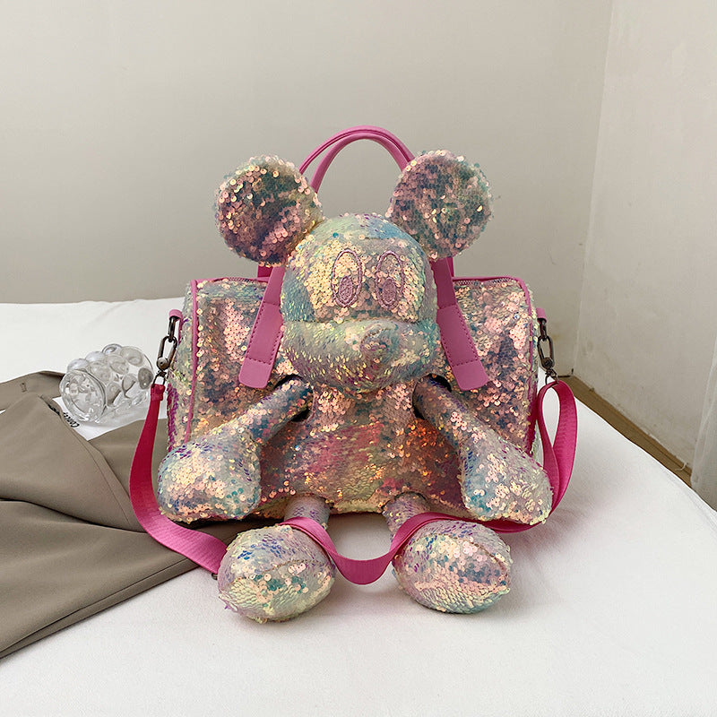 Fashion Cartoon Mickey Female College Doll Shoulder Bags