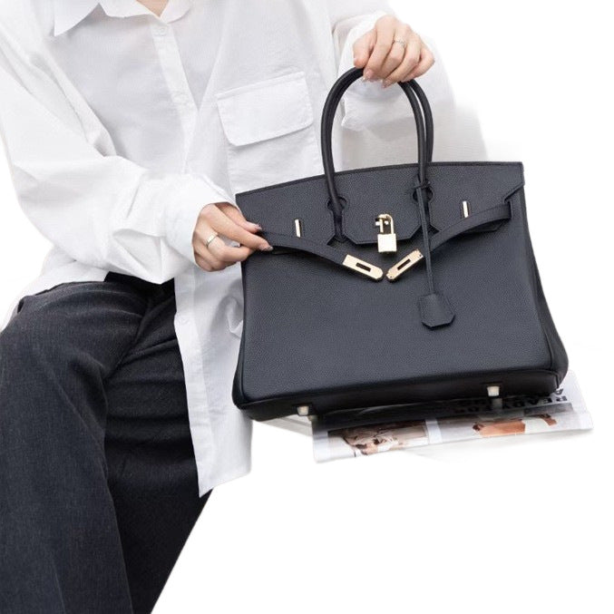 Women's Retro Fashion First Layer Cowhide Genuine Leather Handbags