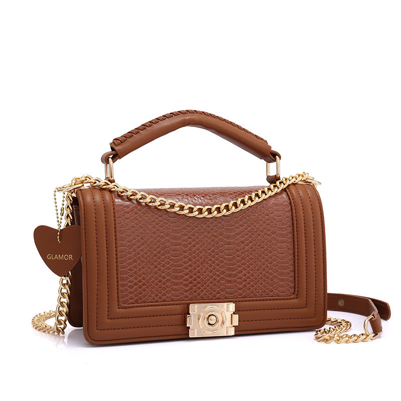 Women's Large Capacity Leather Retro Mom Chain Bags