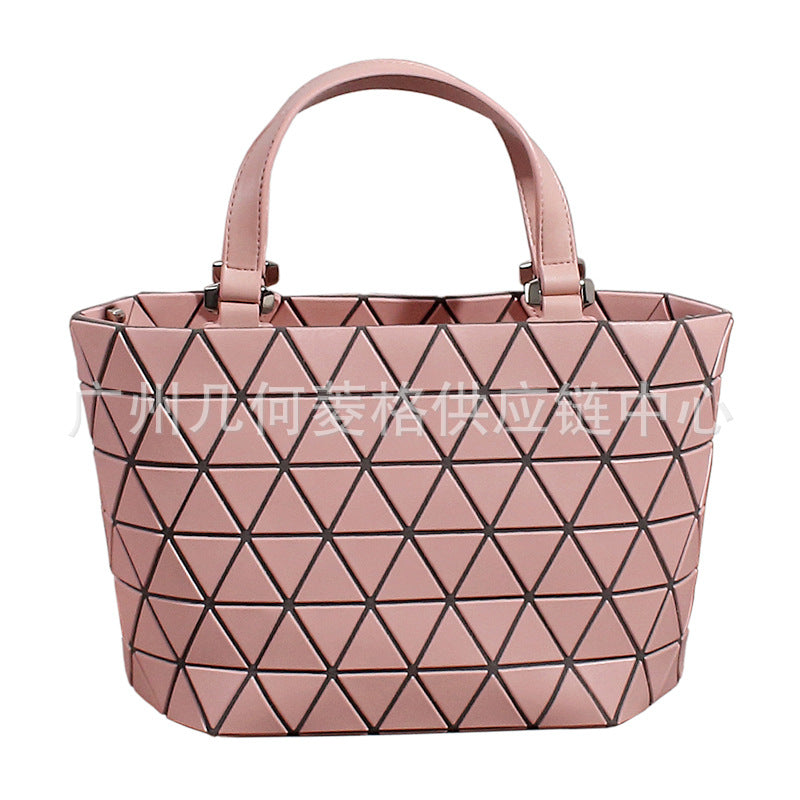 Women's Geometric Diamond Pattern Steamed Crystal Bun Crossbody Bags