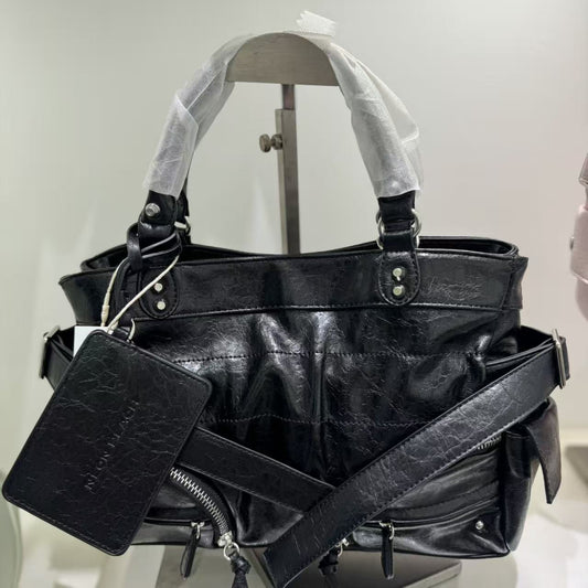 Lazy City Oil Wax Leather Large Crossbody Bags