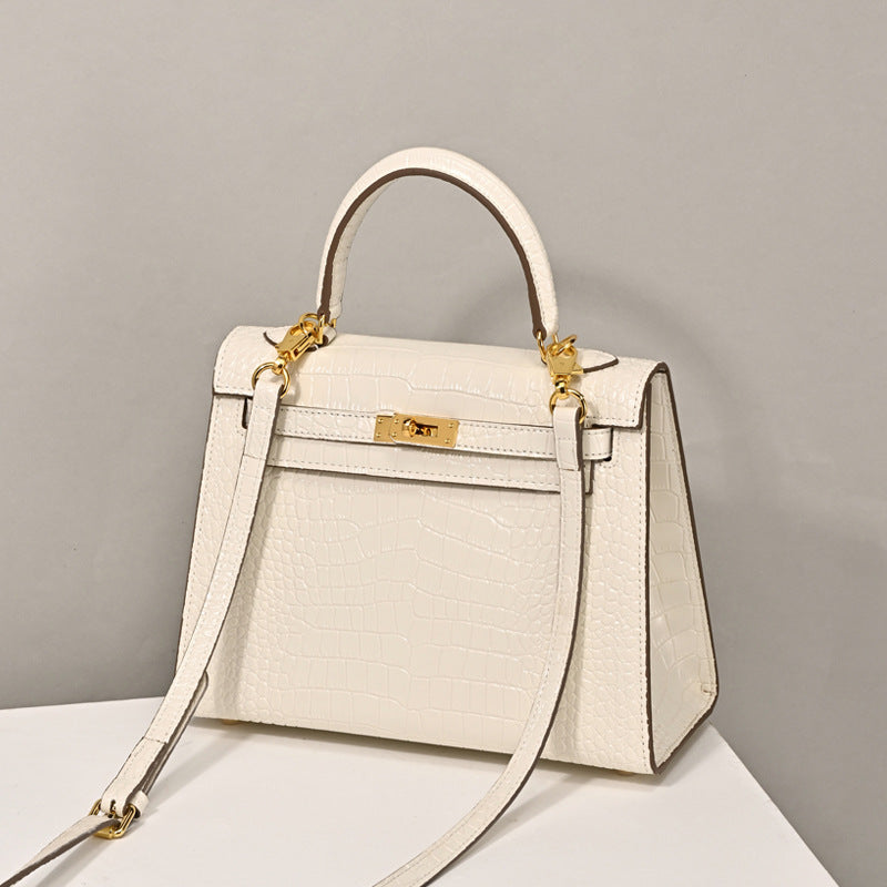 Crocodile Pattern Kai Stylish Genuine Leather Shoulder Bags
