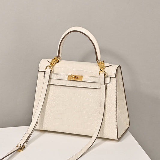 Crocodile Pattern Kai Stylish Genuine Leather Shoulder Bags