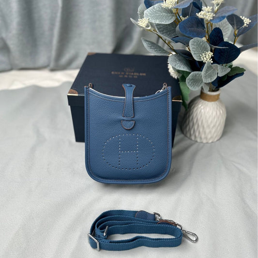 Women's Mobile Home First Layer Cowhide Lychee Crossbody Bags