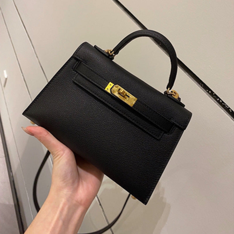 Women's Palm Print Genuine Leather Kelly Mini Bags