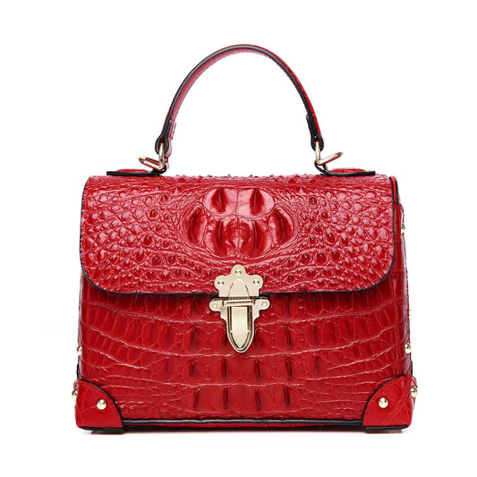 Women's Crocodile Pattern Leather Leisure Commute Business Handbags