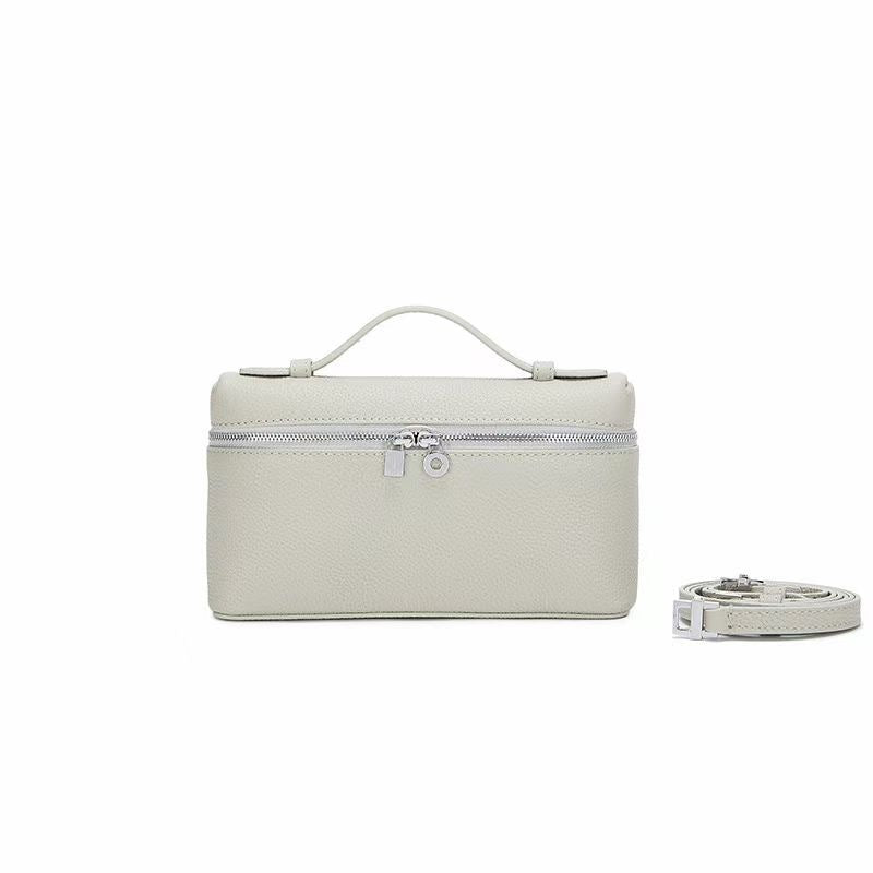 Women's First Layer Cowhide Lunch Box Portable Crossbody Bags
