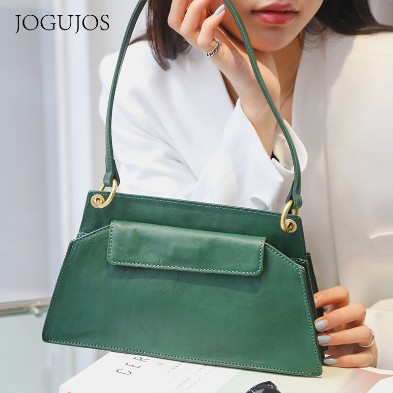 Women's Underarm Commute Leisure Fashion Genuine Leather Shoulder Bags