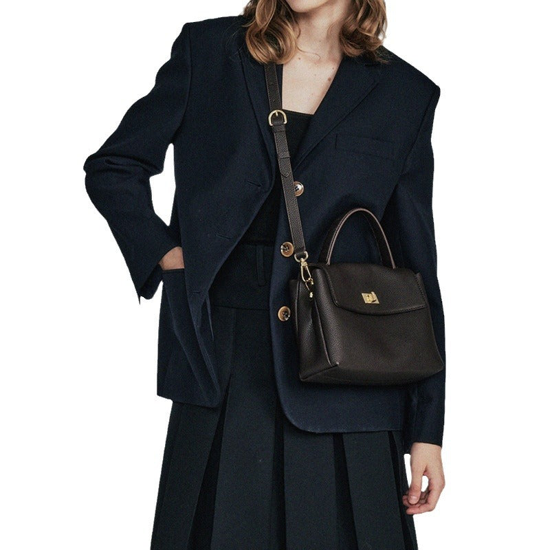 Women's Genuine Leather Fashion First Layer Cowhide Small Square Bags